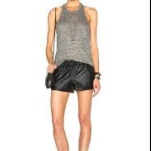 Rag & Bone Lamb Leather Mini Shorts